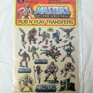 Mattel Masters of the Universe Rub N' Play Transfers - Multicolor
